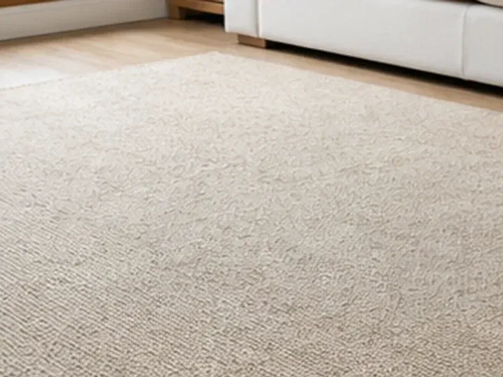 Alfombra limpia secándose en horizontal en una habitación ventilada