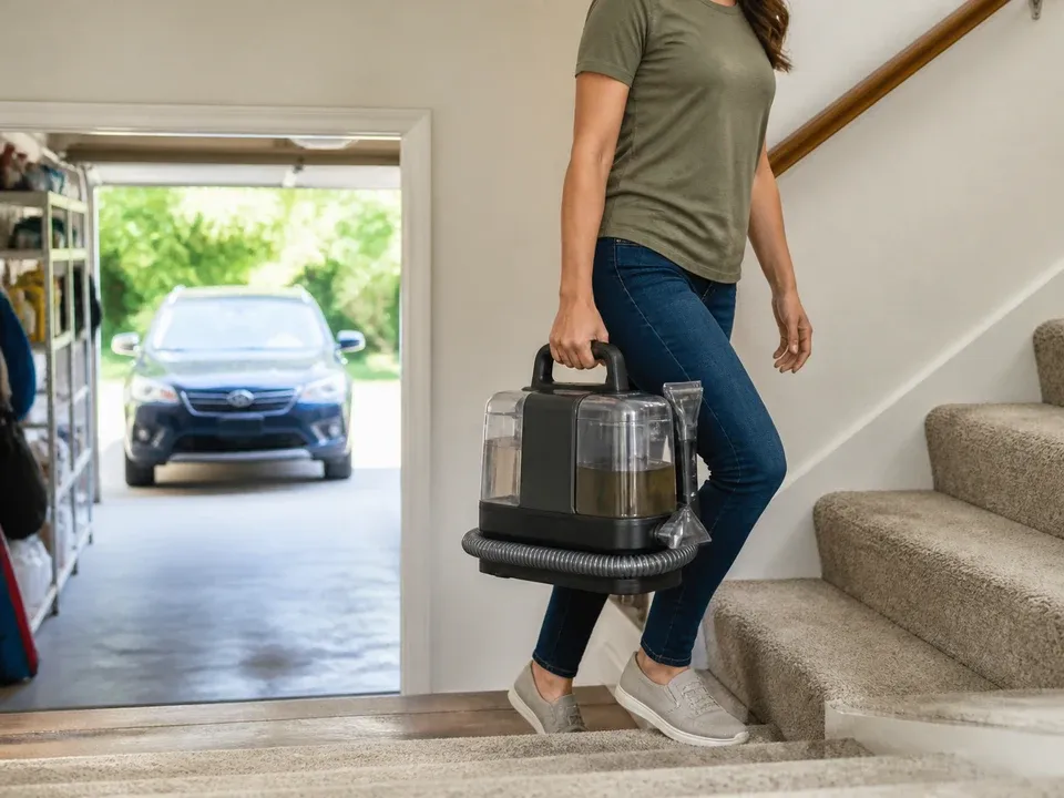 Limpiatapicerías portátil fácil de transportar
